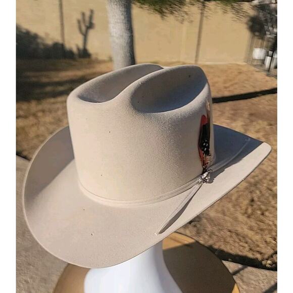 Stetson Range 4X Beaver Silverbelly 7 1/4 Vintage Cowboy Hat W/box.